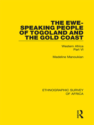 cover image of The Ewe-Speaking People of Togoland and the Gold Coast